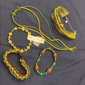 Euc Mixture Of Bracelets And One Necklace
